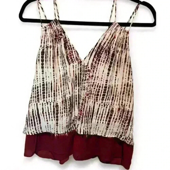 Anthropologie Olivia Tie Dye Layered Tank Top XS Multicolor Sleeveless - Picture 1 of 9